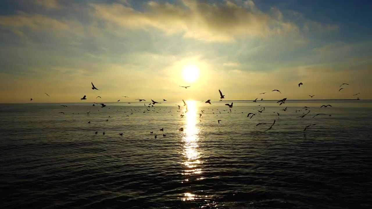 Oceano Atlântico ao pôr-do-sol